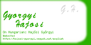 gyorgyi hajosi business card