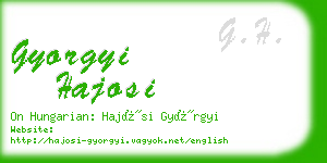 gyorgyi hajosi business card